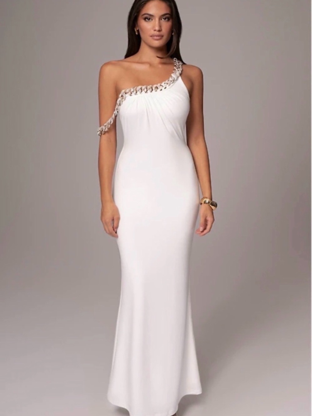 JLUXLABEL White Monette Asymmetric Dress size M NWT